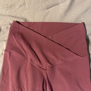 Burgundy High-Waisted Leggings